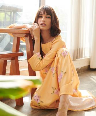 Yellow cotton rayon jumpsuit 4
