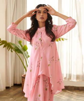 Pink satin dress 3
