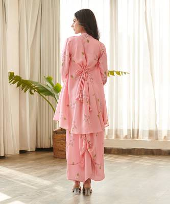 Pink satin dress 5