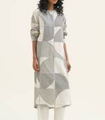 Ivory and black woven co-ord set