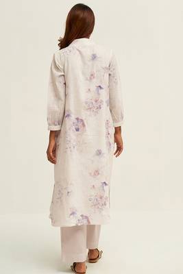 Lily white and fair orchid cotton linen co-ord set 5