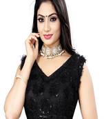Vastraan Nylon Net  Sequin Embroidered Sleeveless Blouse
