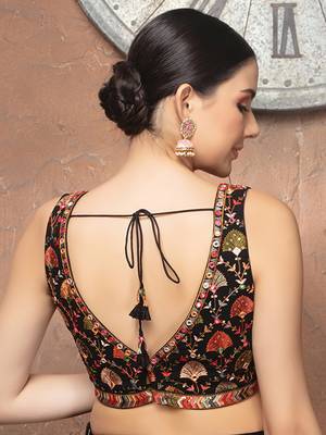 Black Readymade Blouse for Women 3