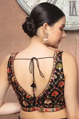 Black Readymade Blouse for Women