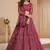 Pink Net Embroidery Designer Lehenga choli