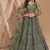 Lime Green Net Embroidery Designer Lehenga choli