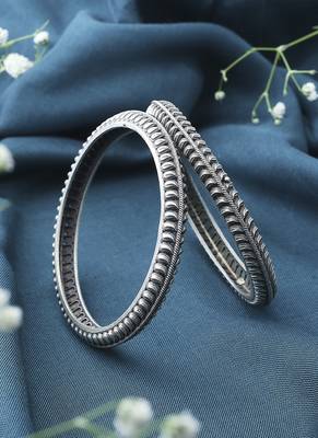 Traditional Silver Set of Bangles 2