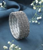 Oxidised Metallic Bangle Set