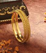 Set of 2 Yellow Gold Bangles