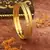 Set of 2 Gold-Plated Etching Work Bangles