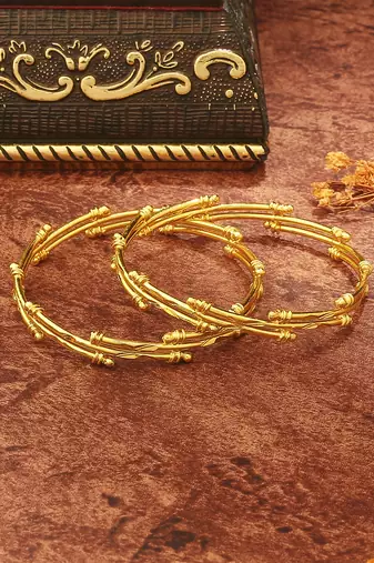 Gold Plated Dual Layered Bangles