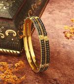 Classic Black Bangles with Cross Detail