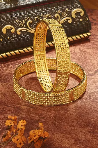 Gold Plated Bangles Set of 2