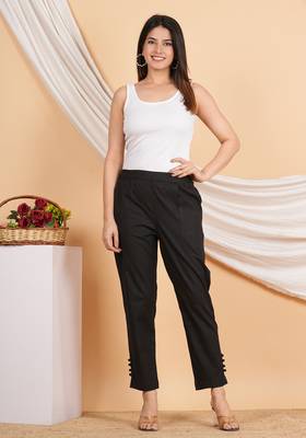 Women'S Black Lycra Trouser (Black) 1