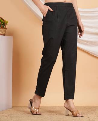 Women'S Black Lycra Trouser (Black) 2