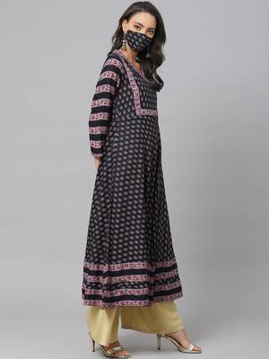 Women'S Rayon Floral Printed Anarkali Kurta 3