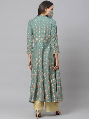 Women'S Rayon Floral Printed Anarkali Kurta 2