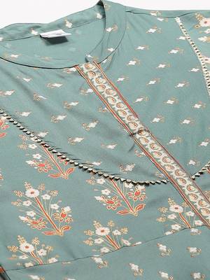 Women'S Rayon Floral Printed Anarkali Kurta 5