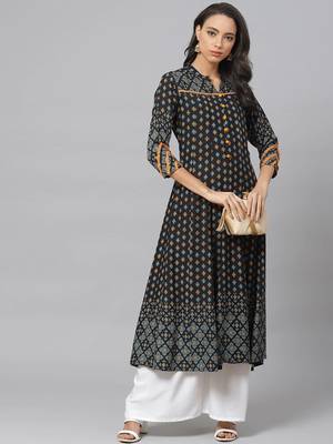 Women'S Rayon Floral Printed Anarkali Kurta 5