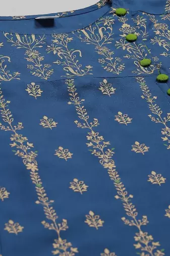 Women'S Rayon Floral Print Anarkali Kurta