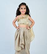 Aglare girls's  organza,chinnon,dhoti set sets for girls suite,girls suit salwar,dhoti set beigh