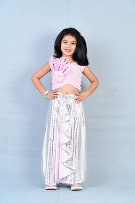 Aglare  girls chinon ,beautiful, dhoti set for girls suit,girls suit salwar,dhoti set pink 1