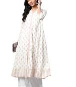 Women'S Rayon Ikat Printed Anarkali Kurta