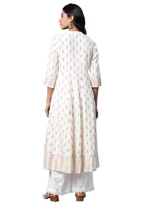 Women'S Rayon Ikat Printed Anarkali Kurta 2