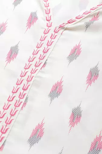 Women'S Rayon Ikat Printed Anarkali Kurta