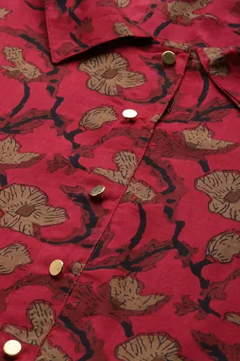 Women'S Cotton Floral Printed Anarkali Kurta