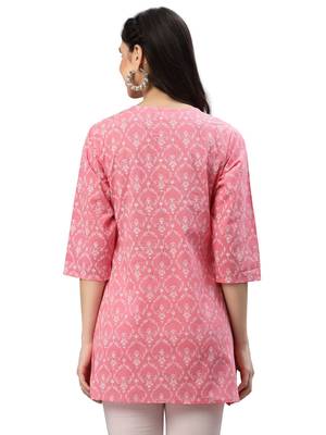 Women'S Cotton Floral Printed Short Kurti 3