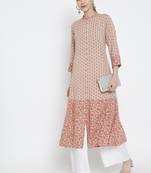 Women'S Plus Size Rayon Floral Printed  Anarkali Kurti (Multi)