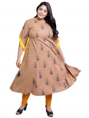 Women'S Cotton Floral Printed A-Line Kurti (Multi) 1