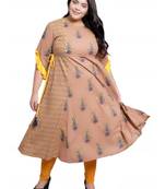 Women'S Cotton Floral Printed A-Line Kurti (Multi)