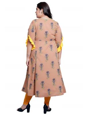Women'S Cotton Floral Printed A-Line Kurti (Multi) 2