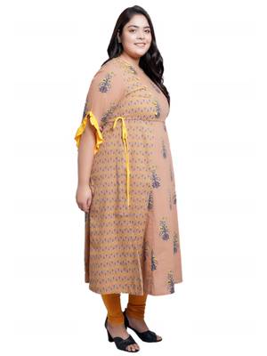 Women'S Cotton Floral Printed A-Line Kurti (Multi) 3