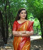 Koram Yellow Banarasi Silk Blend Zari Weaving Laheriya Saree With Blouse For Women