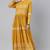 Women mustard printed cotton ethnic kurti