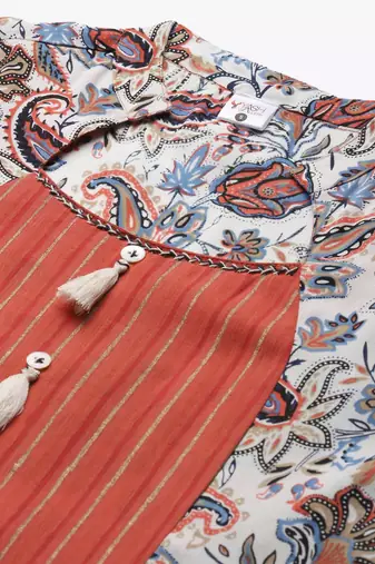 Women'S Rayon Floral Print Anarkali Kurta (Multi)