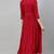 Women red printed cotton ethnic kurti