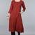 Women red printed cotton ethnic kurti