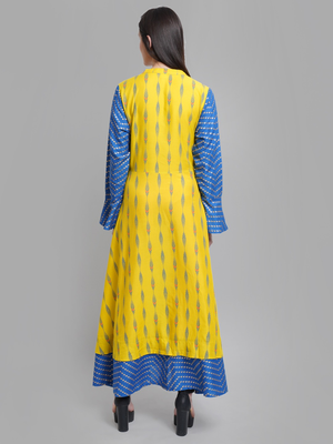 Women'S Rayon Geometric Print Anarkali Kurti (Multi) 2