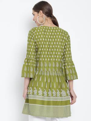 Women'S Rayon Floral Printed Short Kurti 2