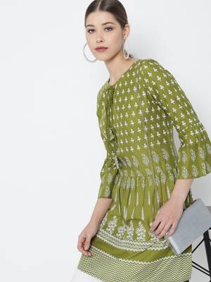 Women'S Rayon Floral Printed Short Kurti 4