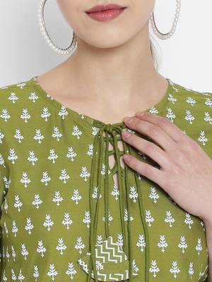 Women'S Rayon Floral Printed Short Kurti 5