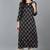 Women black printed cotton ethnic kurti