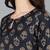 Women black printed cotton ethnic kurti