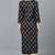 Women black printed cotton ethnic kurti
