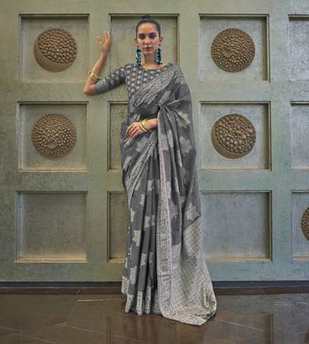 Rajtex Black Woven Chikankari-Saris With Blouse 1