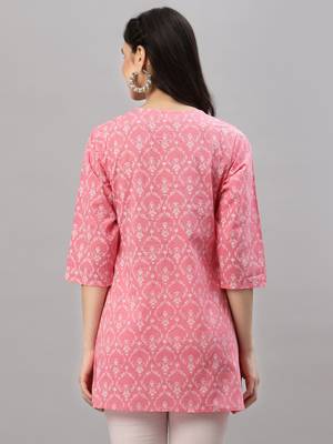 Women'S Cotton Floral Printed Short Kurti 2